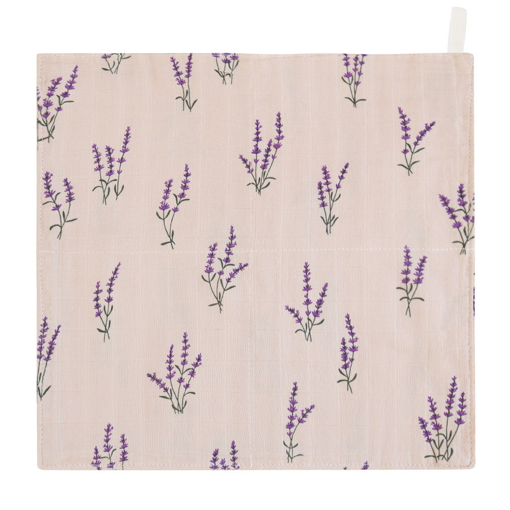 HKM-867731 Double Layer Bamboo Cotton Baby Gauze Saliva Towel with Various Fun Patterns for Infants and Toddlers