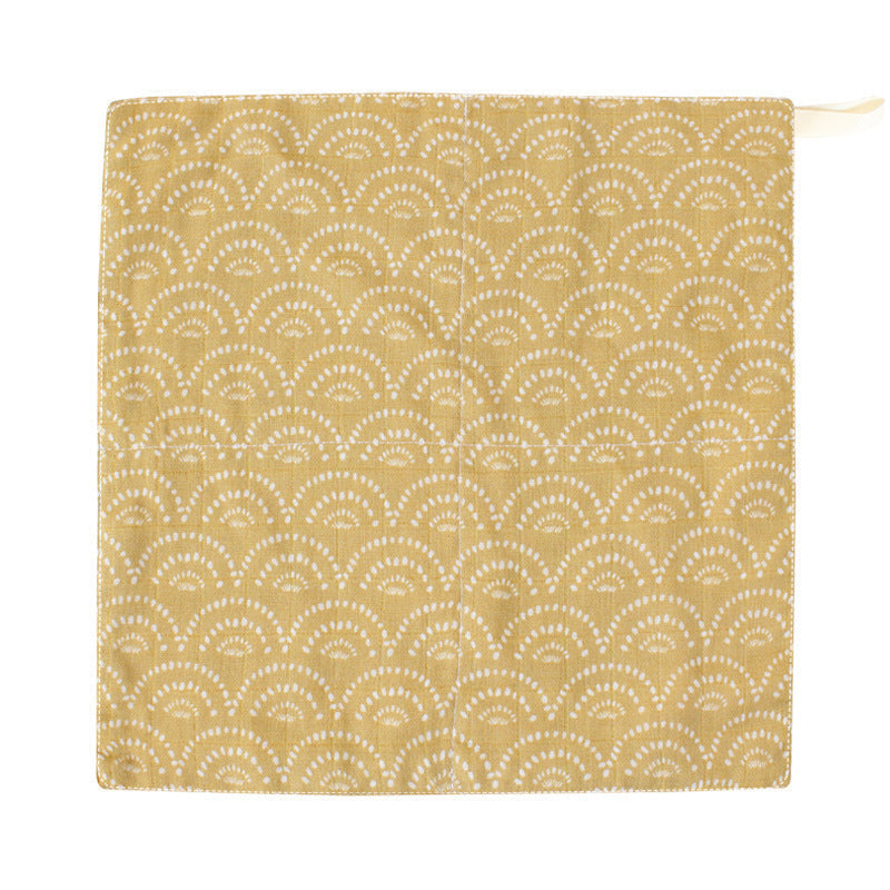 HKM-867731 Double Layer Bamboo Cotton Baby Gauze Saliva Towel with Various Fun Patterns for Infants and Toddlers