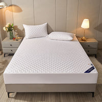 HKM-867731 Waterproof Quilted Fitted Mattress Cover - Non-slip Dust Protection in Various Colors and Sizes