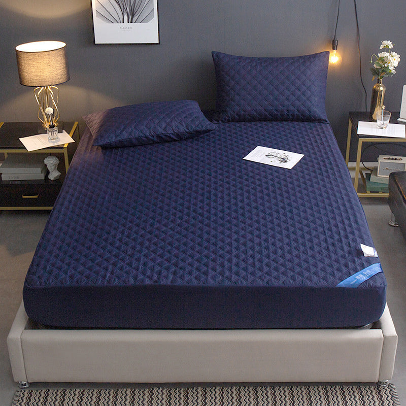 HKM-867731 Waterproof Quilted Fitted Mattress Cover - Non-slip Dust Protection in Various Colors and Sizes
