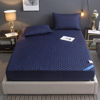 HKM-867731 Waterproof Quilted Fitted Mattress Cover - Non-slip Dust Protection in Various Colors and Sizes
