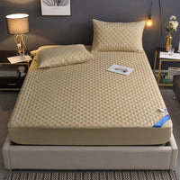 HKM-867731 Waterproof Quilted Fitted Mattress Cover - Non-slip Dust Protection in Various Colors and Sizes