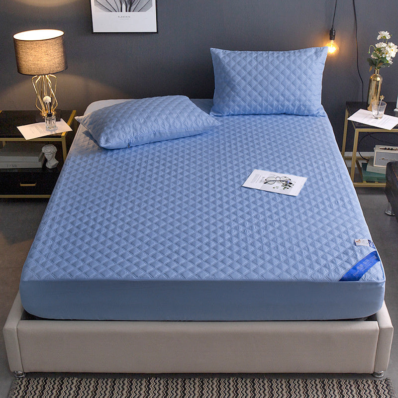 HKM-867731 Waterproof Quilted Fitted Mattress Cover - Non-slip Dust Protection in Various Colors and Sizes