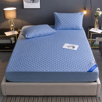 HKM-867731 Waterproof Quilted Fitted Mattress Cover - Non-slip Dust Protection in Various Colors and Sizes