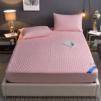 HKM-867731 Waterproof Quilted Fitted Mattress Cover - Non-slip Dust Protection in Various Colors and Sizes