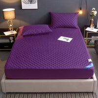 HKM-867731 Waterproof Quilted Fitted Mattress Cover - Non-slip Dust Protection in Various Colors and Sizes