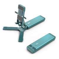HKM-867795 Lazy Bracket Desktop Mobile Phone and Tablet Holder in White, Green, Black, and Metallic White