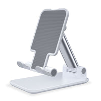 HKM-867795 Lazy Bracket Desktop Mobile Phone and Tablet Holder in White, Green, Black, and Metallic White