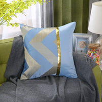 HKM-867859 Light Luxury Striped Silk Pillowcase with PP Cotton Filling
