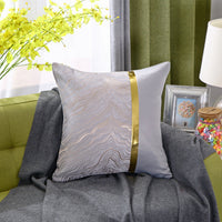 HKM-867859 Light Luxury Striped Silk Pillowcase with PP Cotton Filling