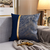 HKM-867859 Light Luxury Striped Silk Pillowcase with PP Cotton Filling