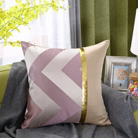 HKM-867859 Light Luxury Striped Silk Pillowcase with PP Cotton Filling