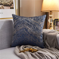 HKM-867859 Light Luxury Striped Silk Pillowcase with PP Cotton Filling