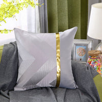 HKM-867859 Light Luxury Striped Silk Pillowcase with PP Cotton Filling