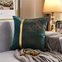HKM-867859 Light Luxury Striped Silk Pillowcase with PP Cotton Filling