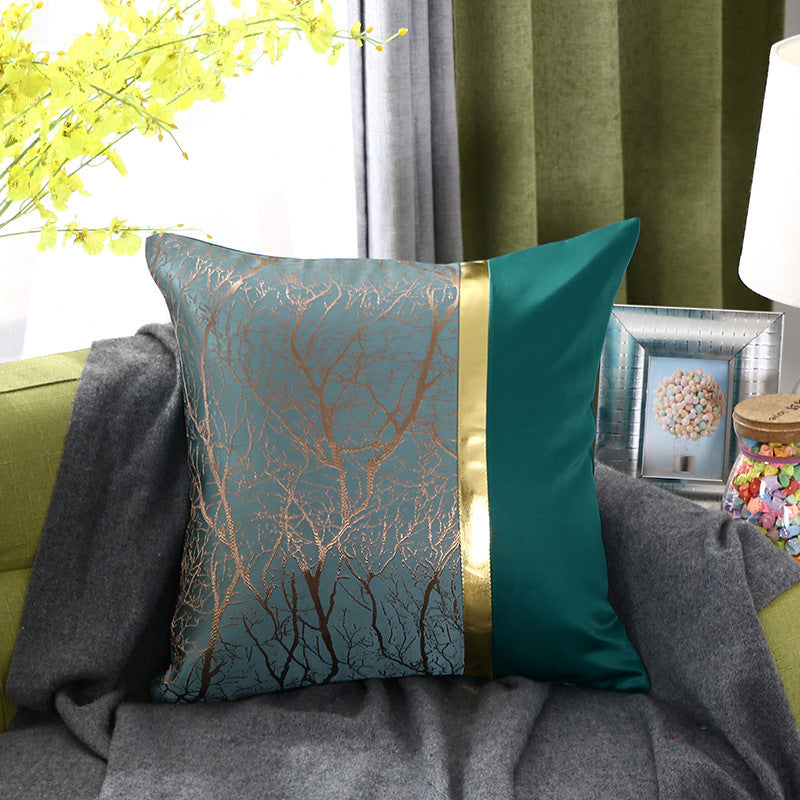 HKM-867859 Light Luxury Striped Silk Pillowcase with PP Cotton Filling