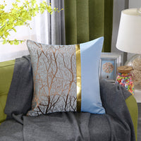 HKM-867859 Light Luxury Striped Silk Pillowcase with PP Cotton Filling