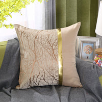 HKM-867859 Light Luxury Striped Silk Pillowcase with PP Cotton Filling
