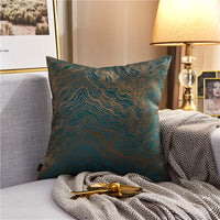 HKM-867859 Light Luxury Striped Silk Pillowcase with PP Cotton Filling