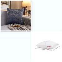 HKM-867859 Light Luxury Striped Silk Pillowcase with PP Cotton Filling