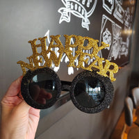 HKM-867859 New Year’s Day Funny Glasses Props – Various Designs Including Four-Leaf Clover, Birthday Styles, and More