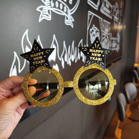 HKM-867859 New Year’s Day Funny Glasses Props – Various Designs Including Four-Leaf Clover, Birthday Styles, and More