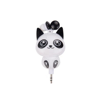 HKM-867923 Cartoon Telescopic Wired Earbud Headphones - 3.5mm Plug, PVC Earplug Material, 0.8m Cable