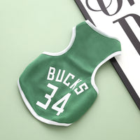 HKM-867987 Pet Sports Vest - Lightweight Basketball-Inspired Apparel in Various Colors and Sizes