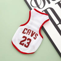 HKM-867987 Pet Sports Vest - Lightweight Basketball-Inspired Apparel in Various Colors and Sizes