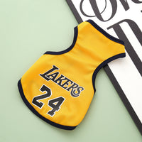HKM-867987 Pet Sports Vest - Lightweight Basketball-Inspired Apparel in Various Colors and Sizes