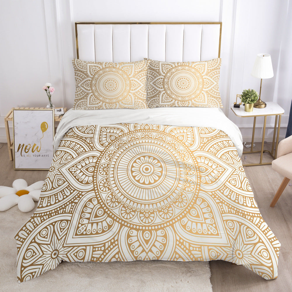 HKM-868051 Indian Dream Catcher Geometric Pattern Quilt Cover and Pillowcase Bedding Set