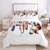 HKM-868051 Indian Dream Catcher Geometric Pattern Quilt Cover and Pillowcase Bedding Set
