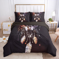 HKM-868051 Indian Dream Catcher Geometric Pattern Quilt Cover and Pillowcase Bedding Set