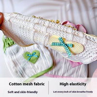 HKM-868307 Cool and Breathable Sweetheart Embroidered Vest for Pets - Available in Cream Yellow, Avocado Green, and Pink