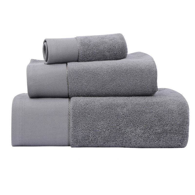 HKM-868307 Cotton 3-Piece Bath Towel Set - Soft, Absorbent Towels in Multiple Colors