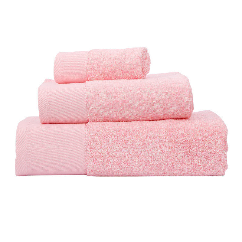 HKM-868307 Cotton 3-Piece Bath Towel Set - Soft, Absorbent Towels in Multiple Colors