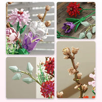 HKM-868307 Eternal Flower Building Block Toy Set - 3D Puzzle DIY Floral Kit for Creative Play, Ages 8 and Up