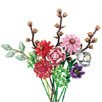 HKM-868307 Eternal Flower Building Block Toy Set - 3D Puzzle DIY Floral Kit for Creative Play, Ages 8 and Up