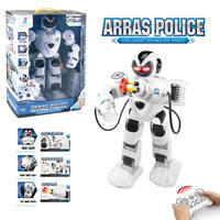 HKM-868371 Multi-Functional Light & Sound RC Robot Toy for Kids Ages 2-13, Educational Plastic Humanoid Design