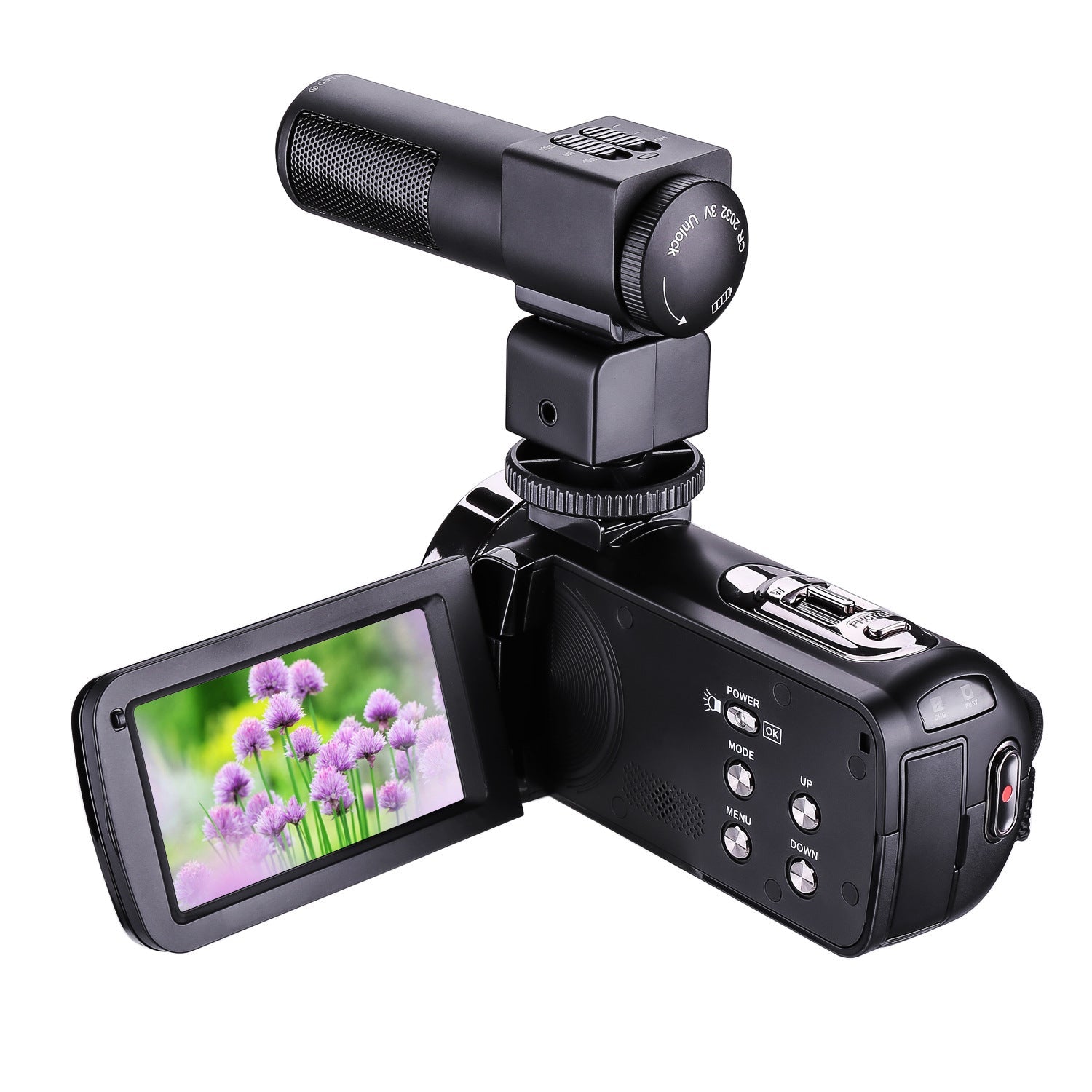 HKM-868435 HDV-301STRM 1080p CMOS HD Camera with 3.0-Inch Touch Screen and Mono Microphone