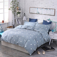 HKM-868499 Pastoral Green Plant Flowers Single Bed Sheet Duvet Cover, 120x150cm, Acetate Fiber