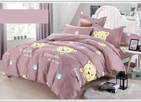 HKM-868499 Pastoral Green Plant Flowers Single Bed Sheet Duvet Cover, 120x150cm, Acetate Fiber
