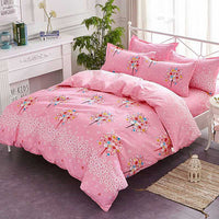 HKM-868499 Pastoral Green Plant Flowers Single Bed Sheet Duvet Cover, 120x150cm, Acetate Fiber