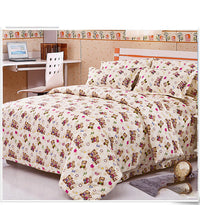 HKM-868499 Pastoral Green Plant Flowers Single Bed Sheet Duvet Cover, 120x150cm, Acetate Fiber