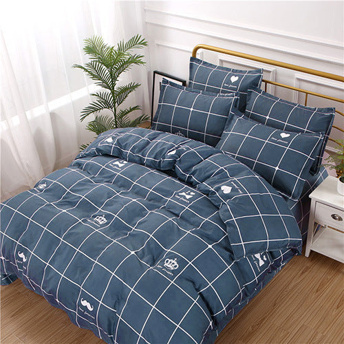 HKM-868499 Pastoral Green Plant Flowers Single Bed Sheet Duvet Cover, 120x150cm, Acetate Fiber