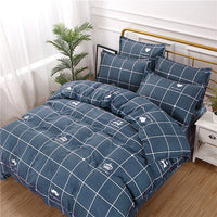 HKM-868499 Pastoral Green Plant Flowers Single Bed Sheet Duvet Cover, 120x150cm, Acetate Fiber