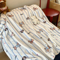 HKM-868563 Cartoon Anime Sofa Cover Blanket for Dormitory and Office Use - 70x100cm, Nordic Style