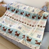 HKM-868563 Cartoon Anime Sofa Cover Blanket for Dormitory and Office Use - 70x100cm, Nordic Style