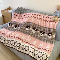 HKM-868563 Cartoon Anime Sofa Cover Blanket for Dormitory and Office Use - 70x100cm, Nordic Style