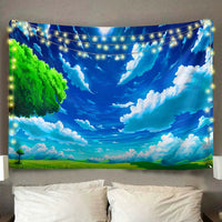 HKM-868563 Nordic Sky Tapestry in Blue - Plush European Classical Design, Various Sizes Available